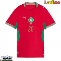 Morocco Ayoub El Kaabi #20 Replica Home Shirt Ladies World Cup 2026 Short Sleeve